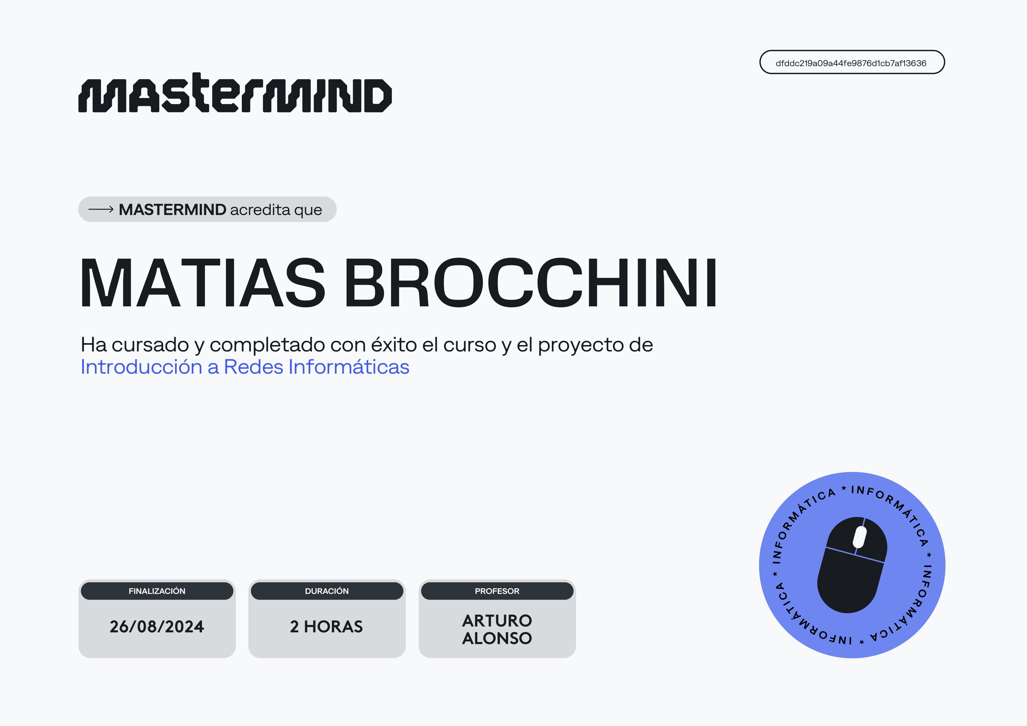 Certificado Redes